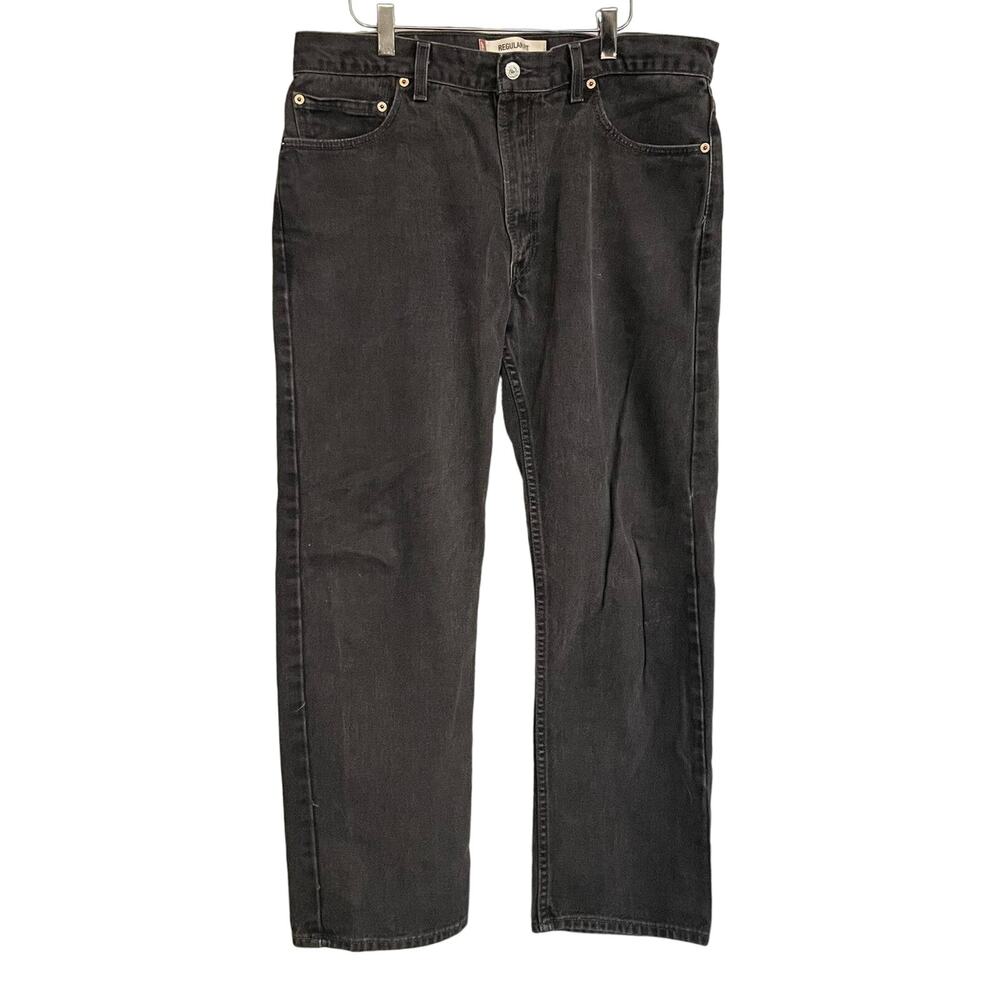 Vintage Levi's‎ 505 Jeans Faded Black Denim Regular Fit 5 Pocket Mens 36x30 EUC